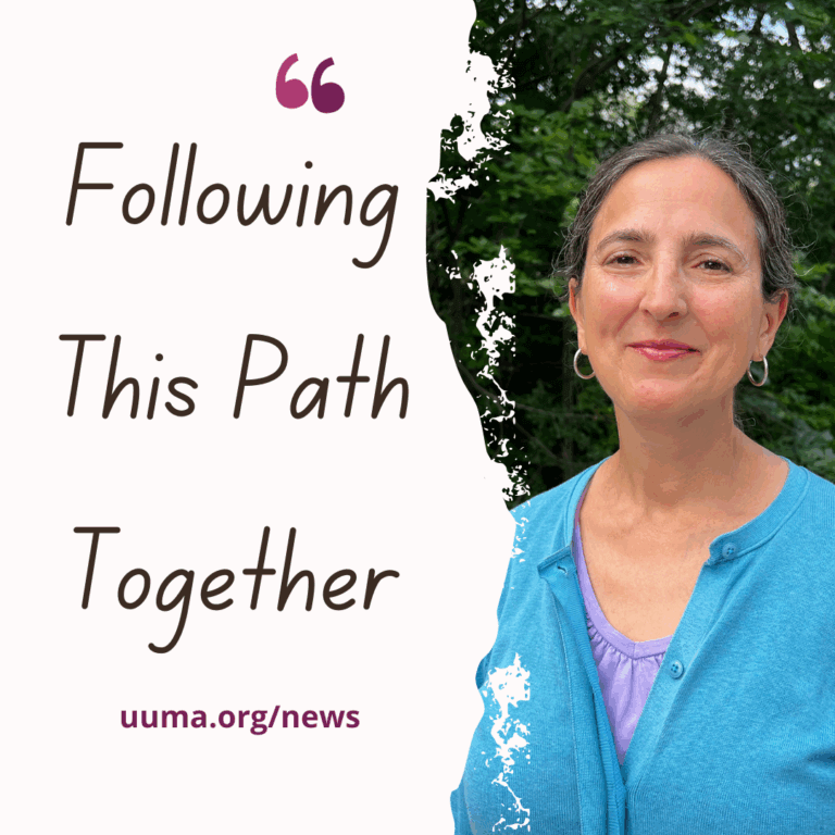 Picture of the Rev. Melissa Carvill Ziemer next to the title of this week's weekly news: "Following this path together"